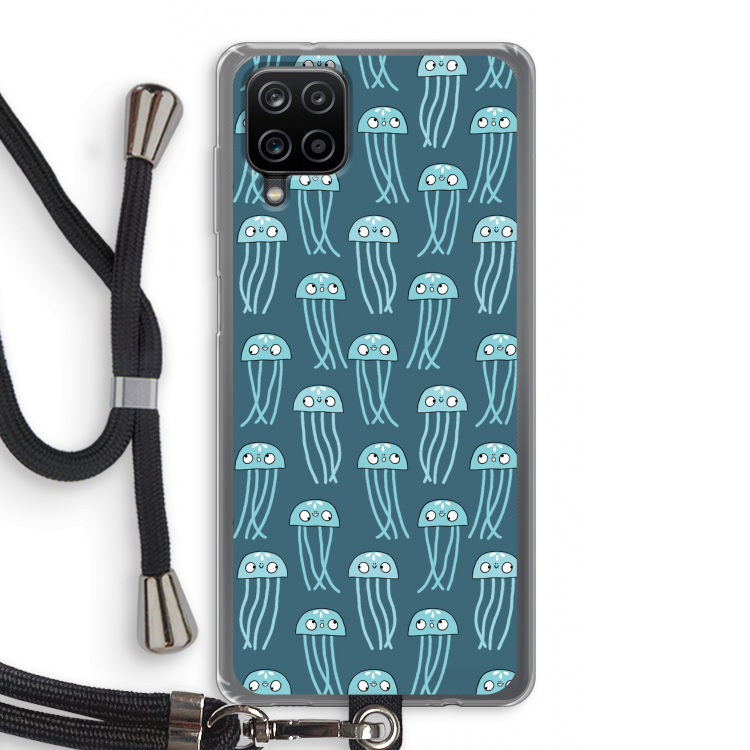 Kwallie: Samsung Galaxy A12 Transparant Hoesje met koord