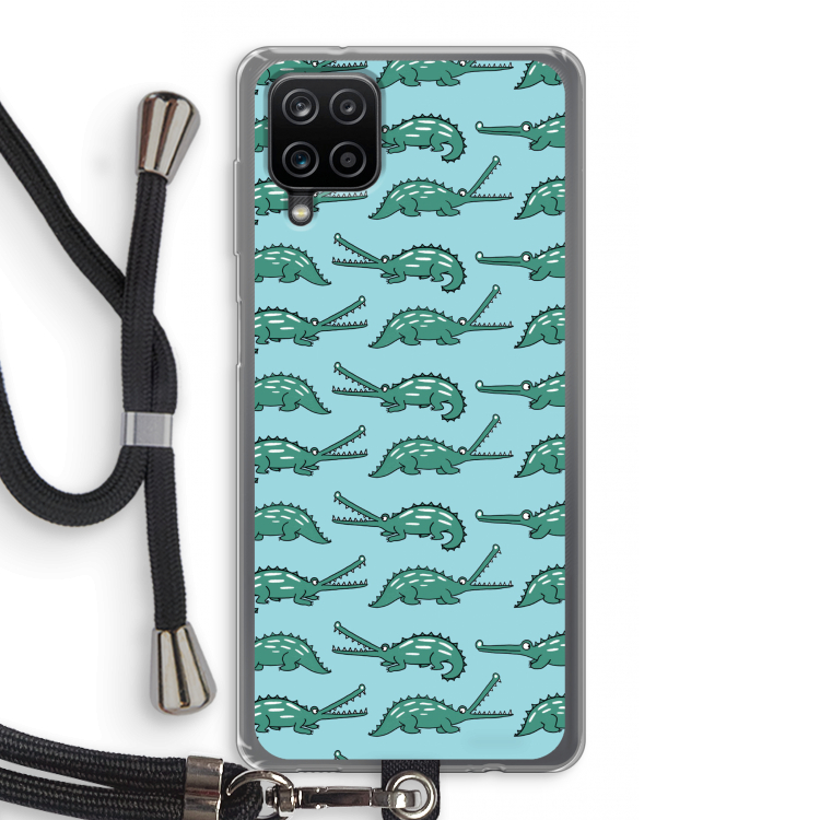 Kroko: Samsung Galaxy A12 Transparant Hoesje met koord