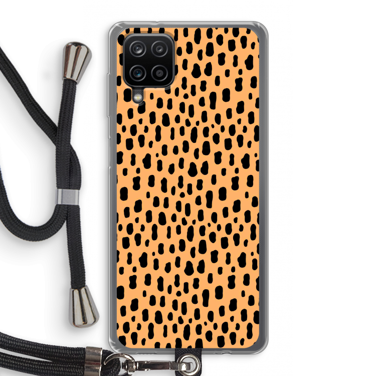 Panter: Samsung Galaxy A12 Transparant Hoesje met koord