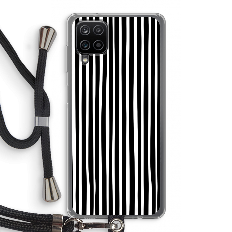 Stripes: Samsung Galaxy A12 Transparant Hoesje met koord