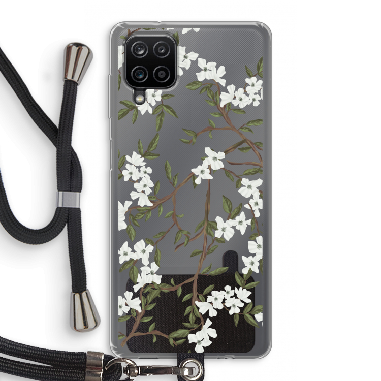 Blossoming spring: Samsung Galaxy A12 Transparant Hoesje met koord