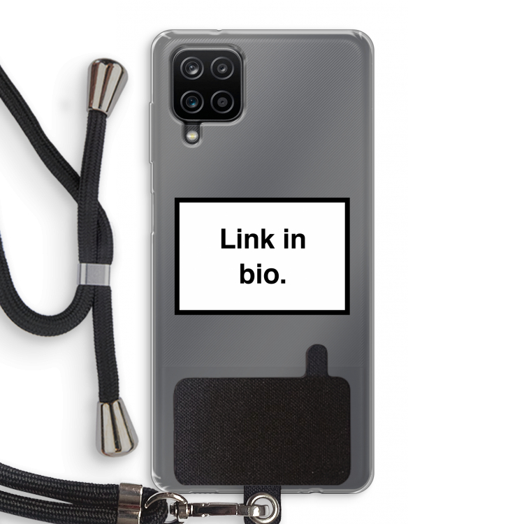 Link in bio: Samsung Galaxy A12 Transparant Hoesje met koord