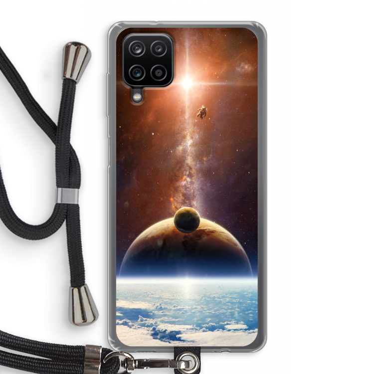 Omicron 2019: Samsung Galaxy A12 Transparant Hoesje met koord