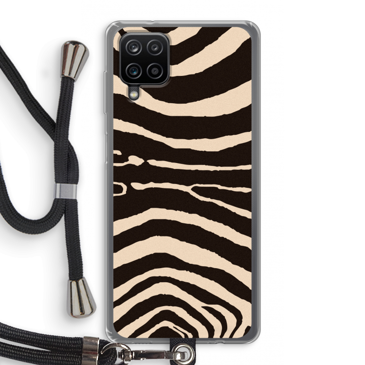 Arizona Zebra: Samsung Galaxy A12 Transparant Hoesje met koord