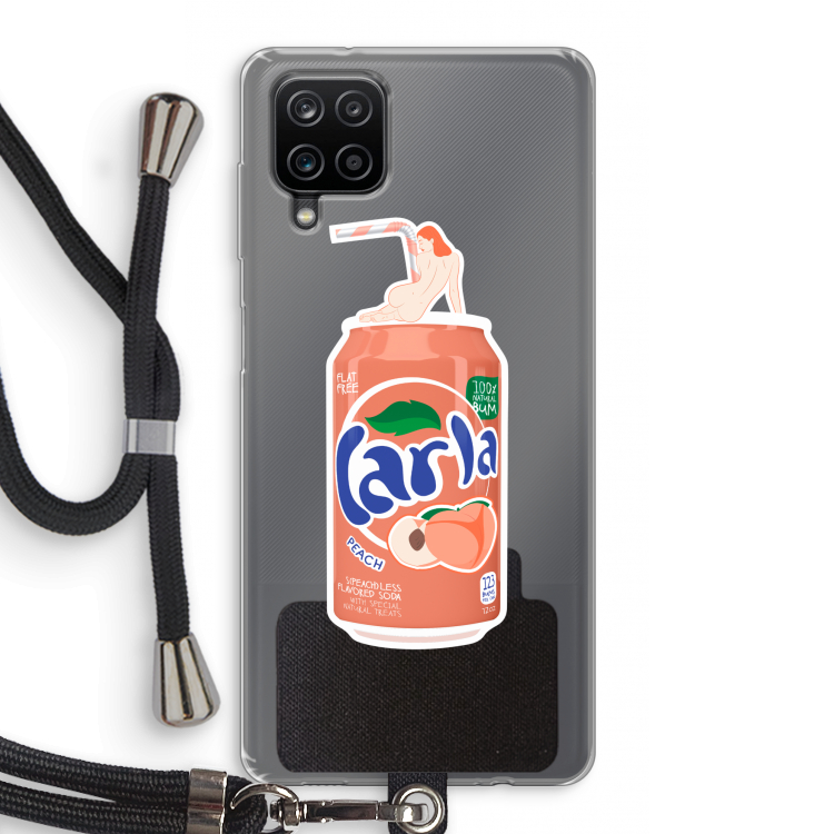 S(peach)less: Samsung Galaxy A12 Transparant Hoesje met koord