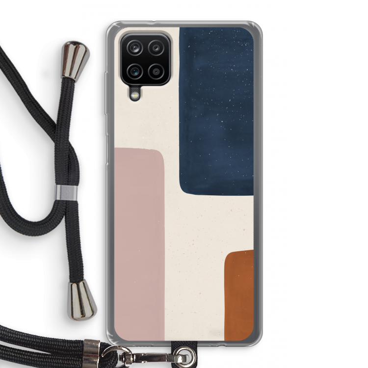 Geo #5: Samsung Galaxy A12 Transparant Hoesje met koord