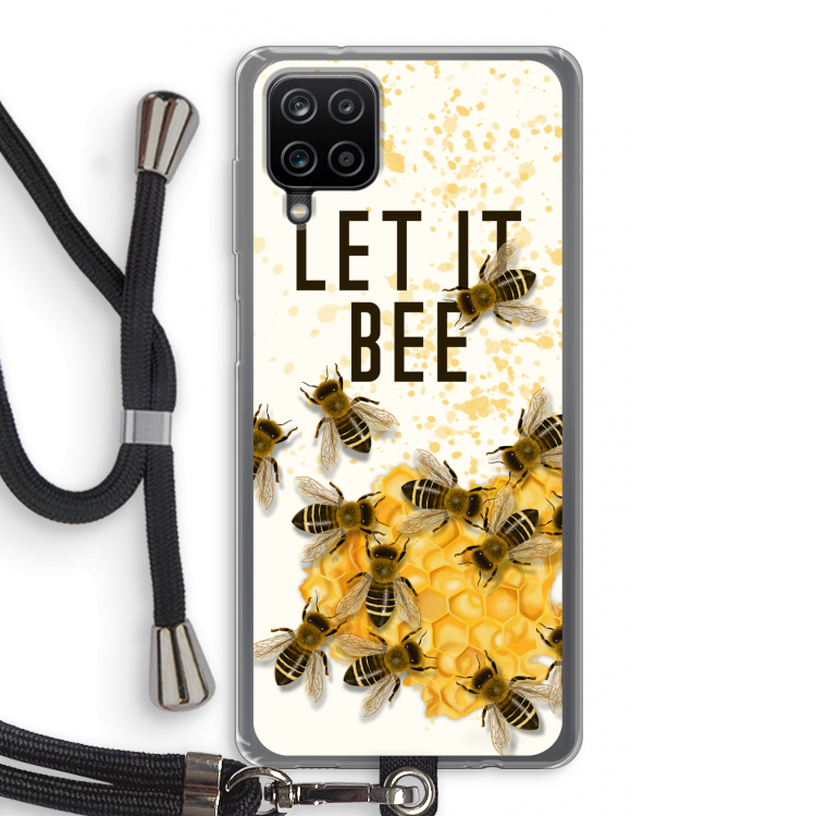 Let it bee: Samsung Galaxy A12 Transparant Hoesje met koord