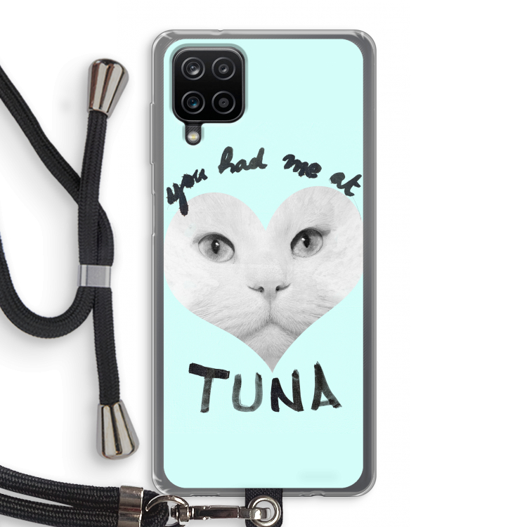 You had me at tuna: Samsung Galaxy A12 Transparant Hoesje met koord