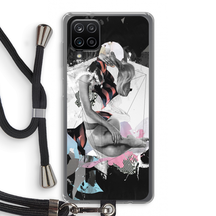 Camouflage de sommeil: Samsung Galaxy A12 Transparant Hoesje met koord