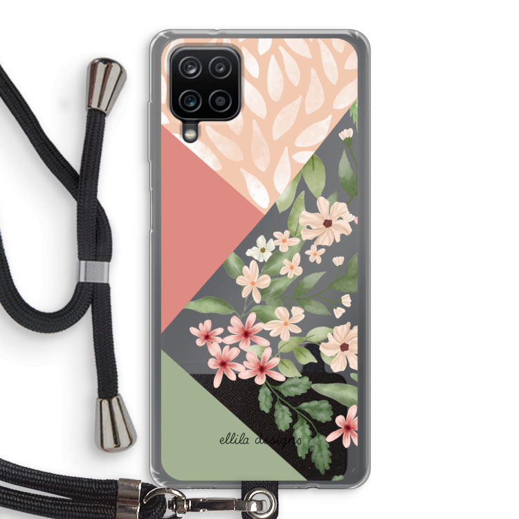 Sweet heaven geometrics: Samsung Galaxy A12 Transparant Hoesje met koord