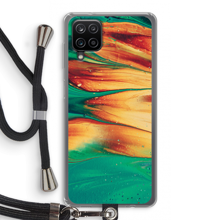 Green Inferno: Samsung Galaxy A12 Transparant Hoesje met koord