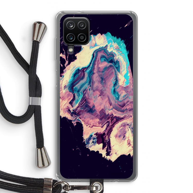 Cosmic Silence: Samsung Galaxy A12 Transparant Hoesje met koord