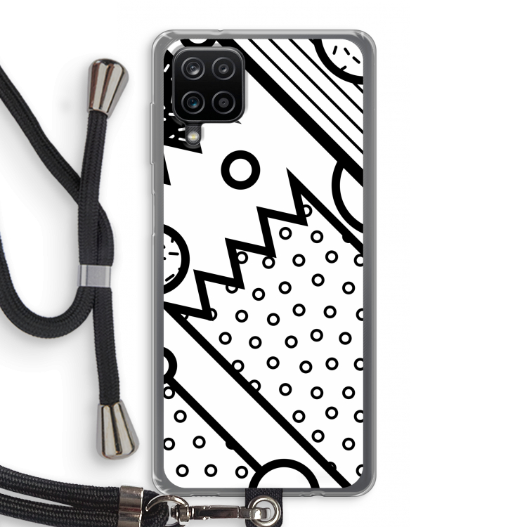 Pop Art #4: Samsung Galaxy A12 Transparant Hoesje met koord