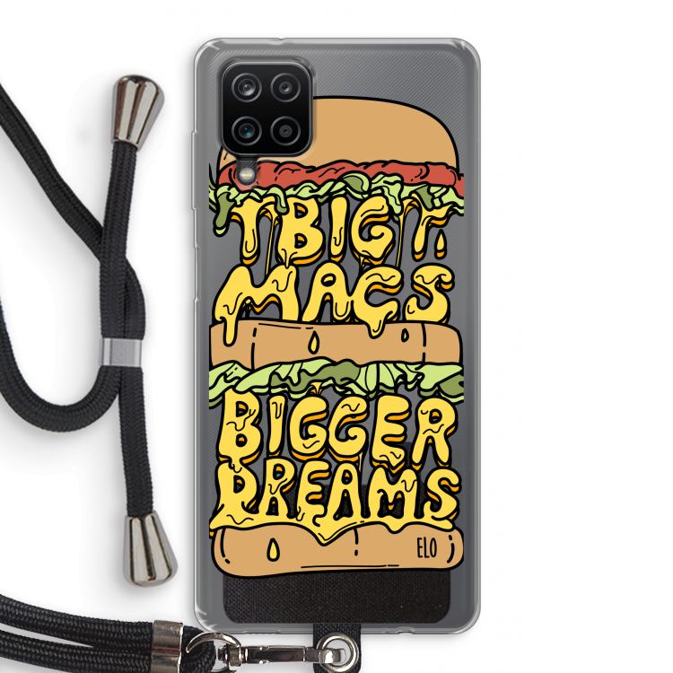 Big Macs Bigger Dreams: Samsung Galaxy A12 Transparant Hoesje met koord