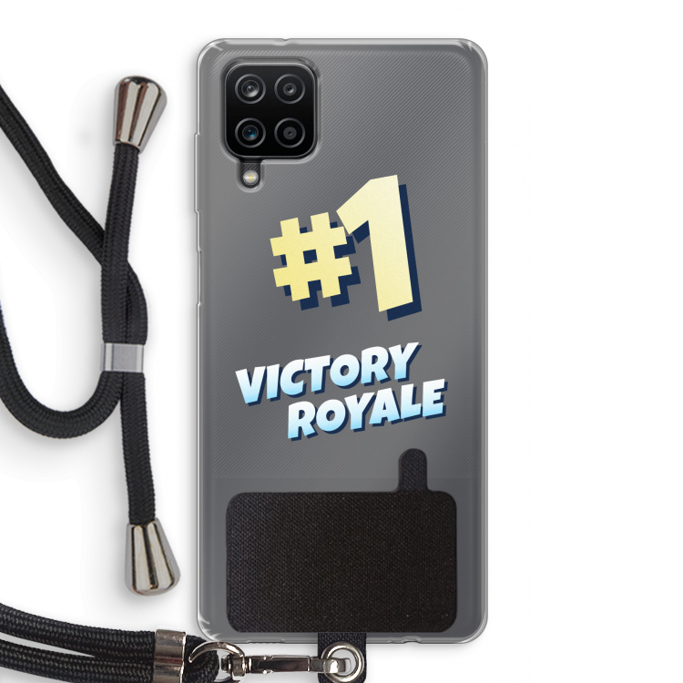 Victory Royale: Samsung Galaxy A12 Transparant Hoesje met koord