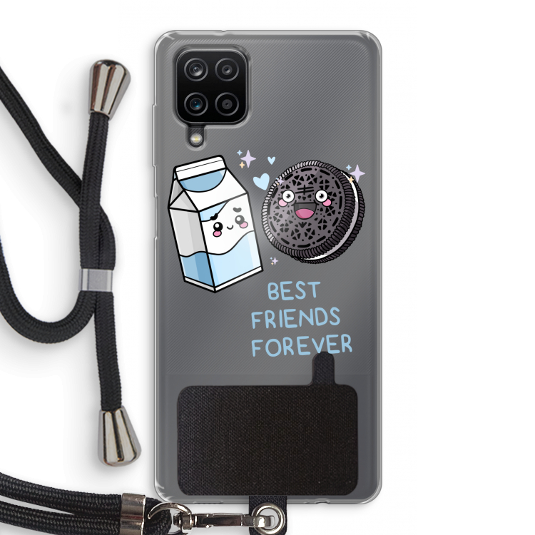 Best Friend Forever: Samsung Galaxy A12 Transparant Hoesje met koord