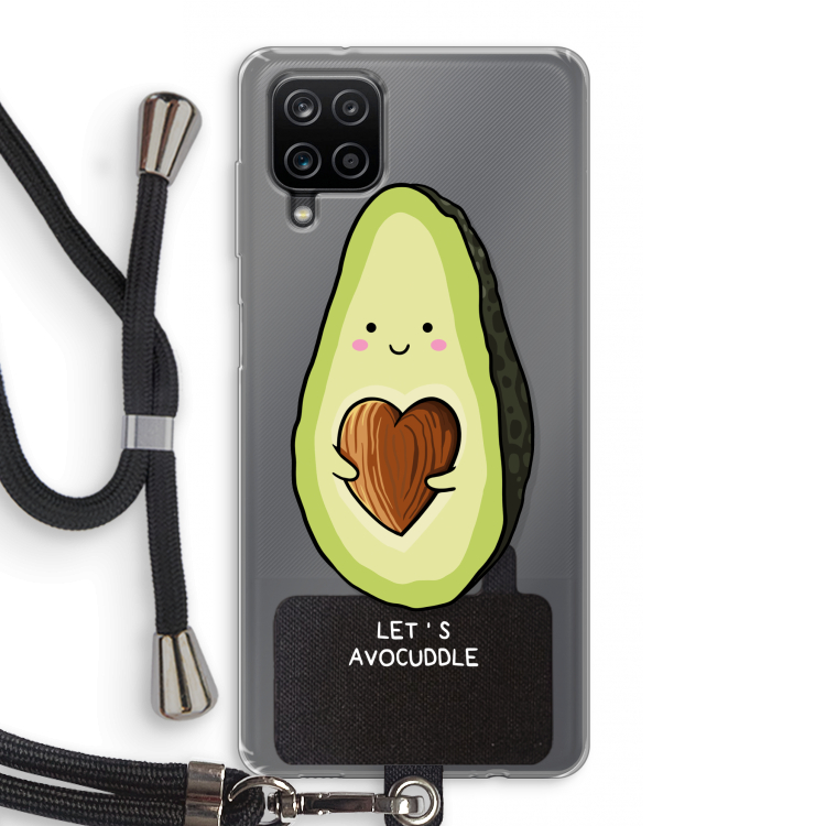 Avocuddle: Samsung Galaxy A12 Transparant Hoesje met koord
