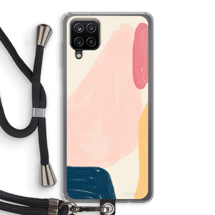 Saturday Flow: Samsung Galaxy A12 Transparant Hoesje met koord