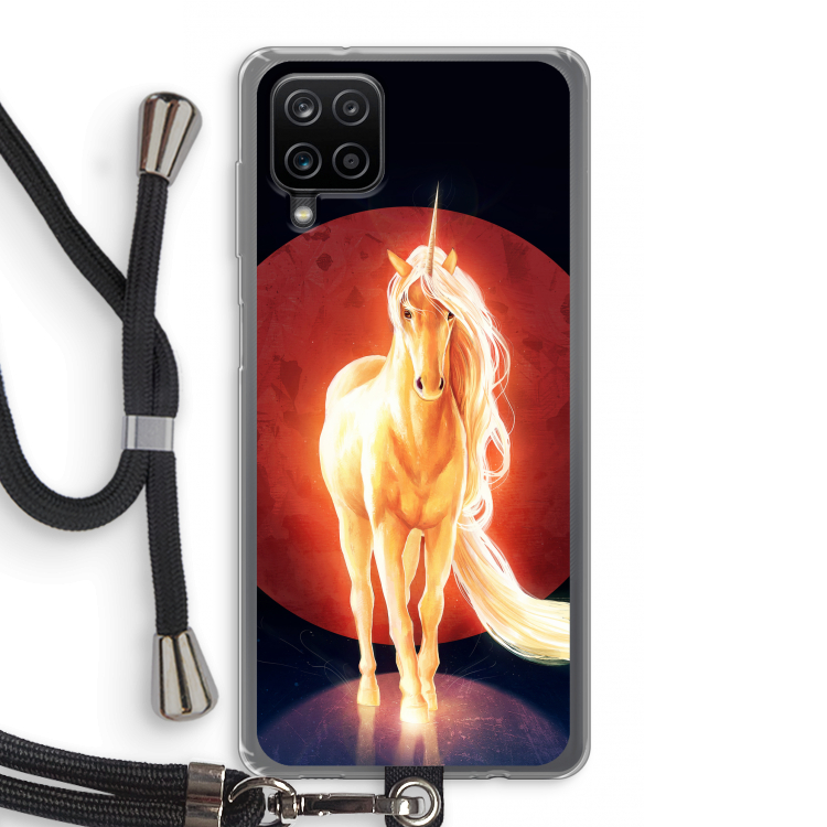 Last Unicorn: Samsung Galaxy A12 Transparant Hoesje met koord
