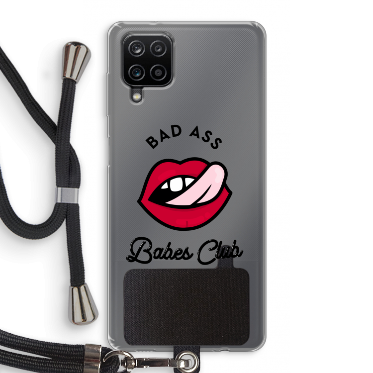 Badass Babes Club: Samsung Galaxy A12 Transparant Hoesje met koord
