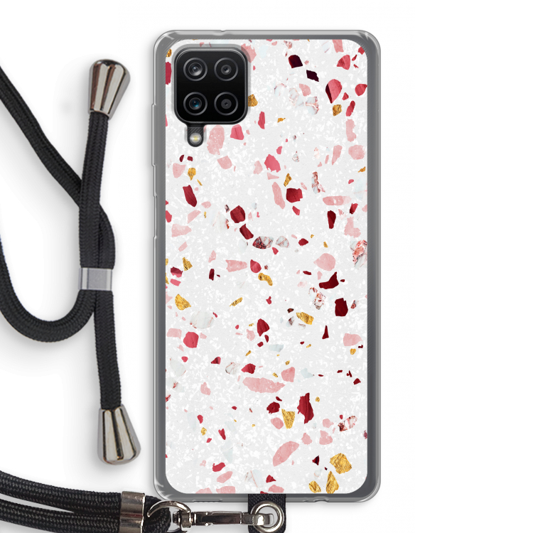 Terrazzo N°9: Samsung Galaxy A12 Transparant Hoesje met koord