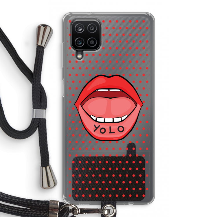 Yolo Denise: Samsung Galaxy A12 Transparant Hoesje met koord