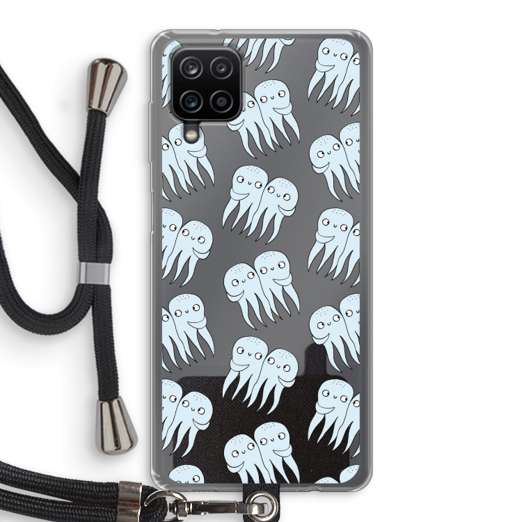 Octopussen: Samsung Galaxy A12 Transparant Hoesje met koord