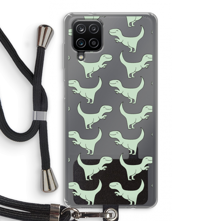 Dinos: Samsung Galaxy A12 Transparant Hoesje met koord