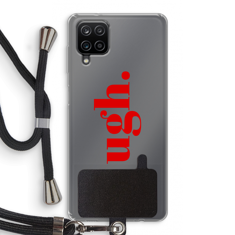 Ugh: Samsung Galaxy A12 Transparant Hoesje met koord