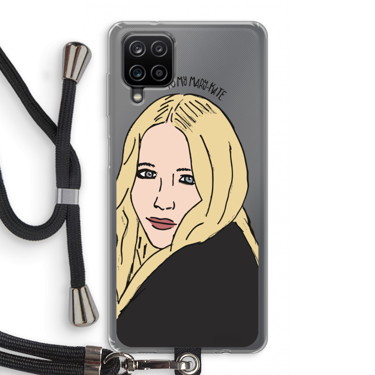 Mary Kate: Samsung Galaxy A12 Transparant Hoesje met koord