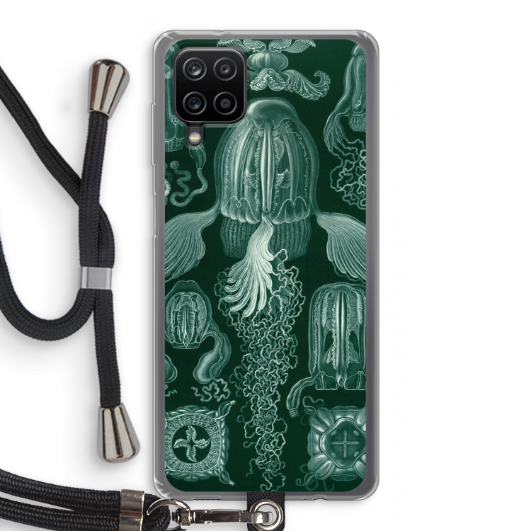 Haeckel Cubomedusae: Samsung Galaxy A12 Transparant Hoesje met koord