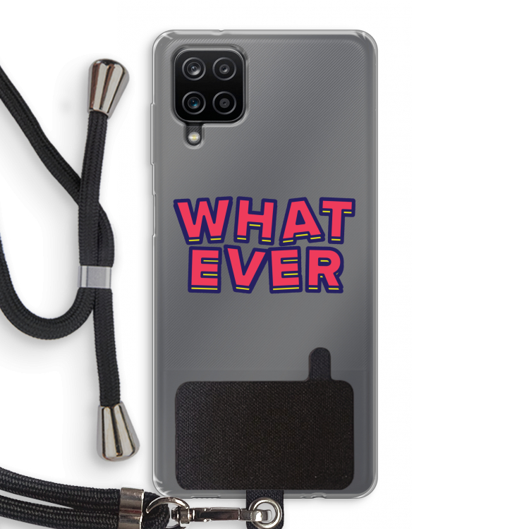 Whatever: Samsung Galaxy A12 Transparant Hoesje met koord