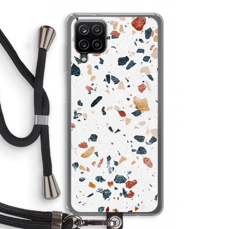 Terrazzo N°4: Samsung Galaxy A12 Transparant Hoesje met koord