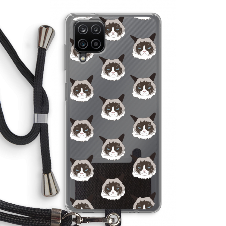 It's a Purrr Case: Samsung Galaxy A12 Transparant Hoesje met koord