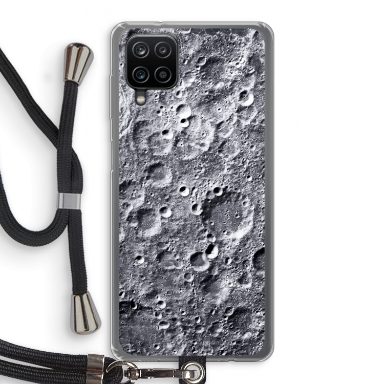 Maanlandschap: Samsung Galaxy A12 Transparant Hoesje met koord