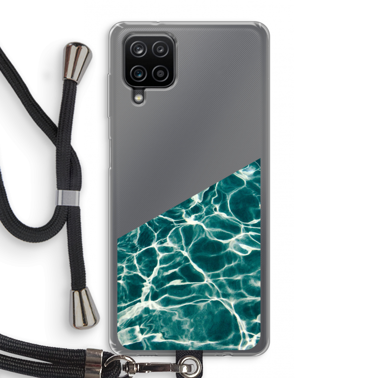 Weerkaatsing water: Samsung Galaxy A12 Transparant Hoesje met koord