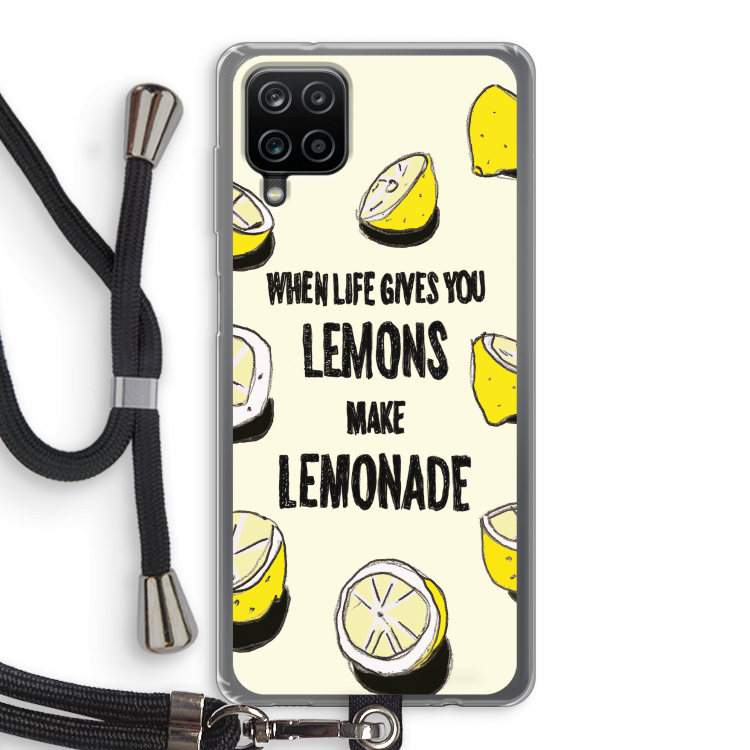 Lemonade: Samsung Galaxy A12 Transparant Hoesje met koord