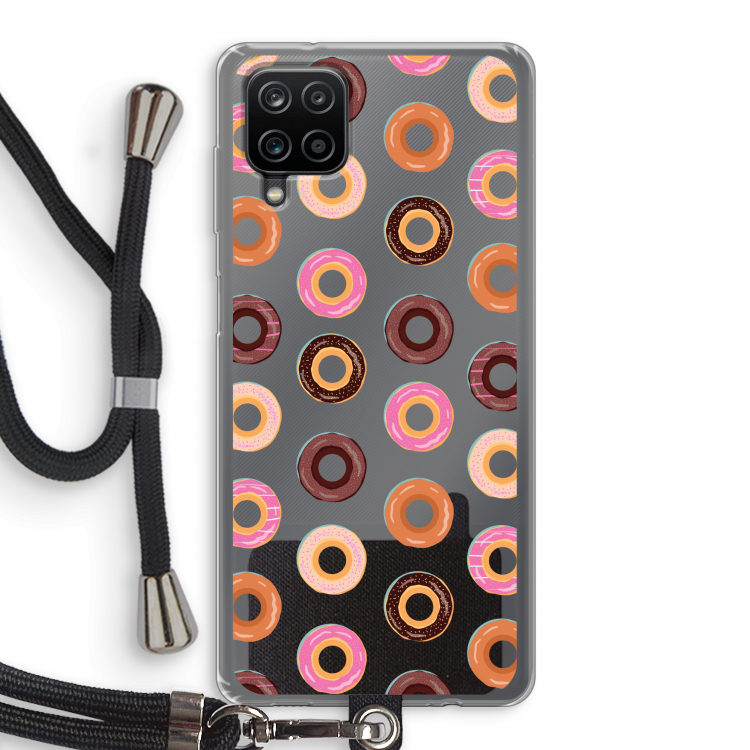 Donuts: Samsung Galaxy A12 Transparant Hoesje met koord