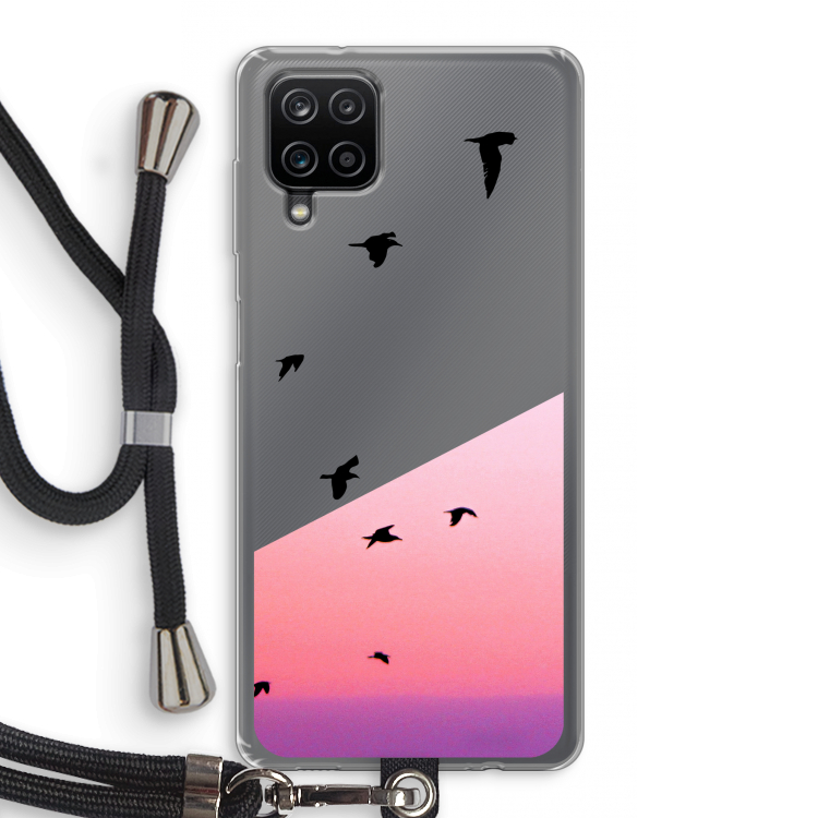 Fly away: Samsung Galaxy A12 Transparant Hoesje met koord