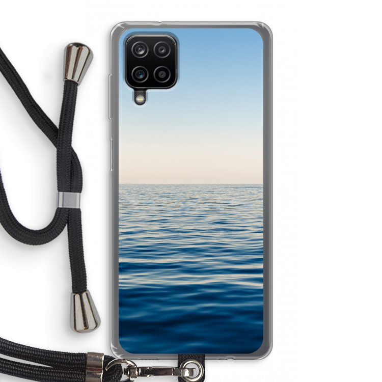 Water horizon: Samsung Galaxy A12 Transparant Hoesje met koord