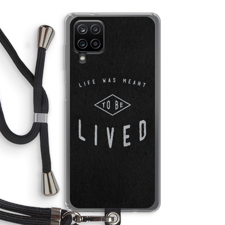 To be lived: Samsung Galaxy A12 Transparant Hoesje met koord
