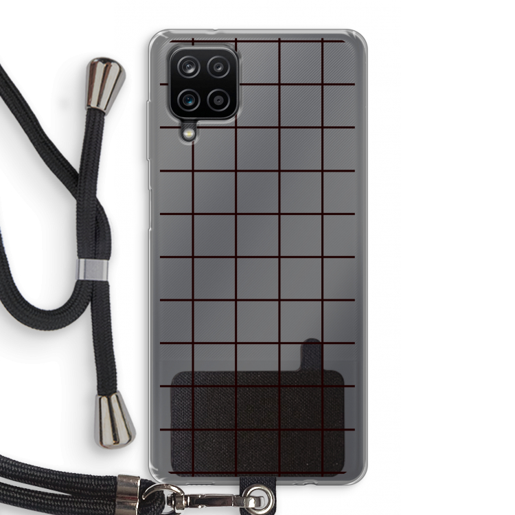 Rooster: Samsung Galaxy A12 Transparant Hoesje met koord