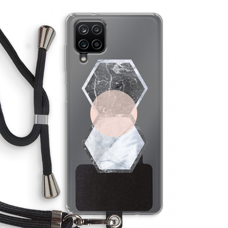 Creatieve toets: Samsung Galaxy A12 Transparant Hoesje met koord