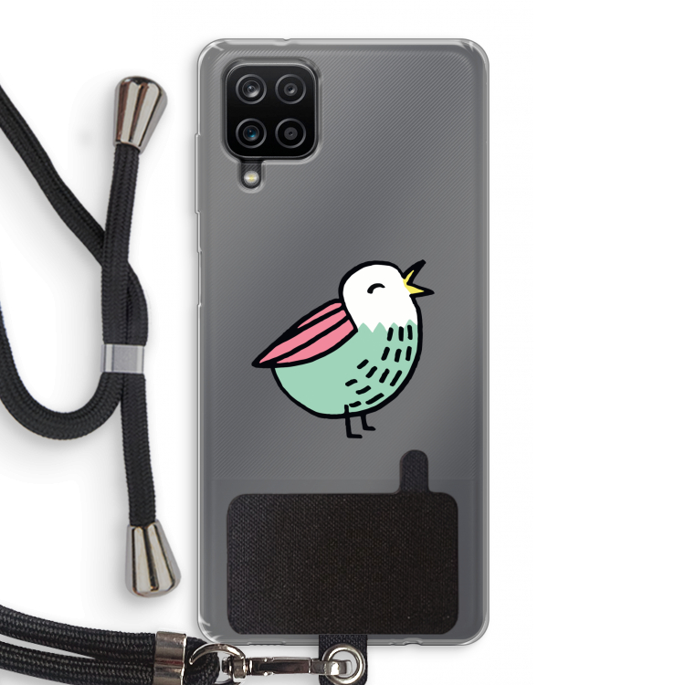 Birdy: Samsung Galaxy A12 Transparant Hoesje met koord