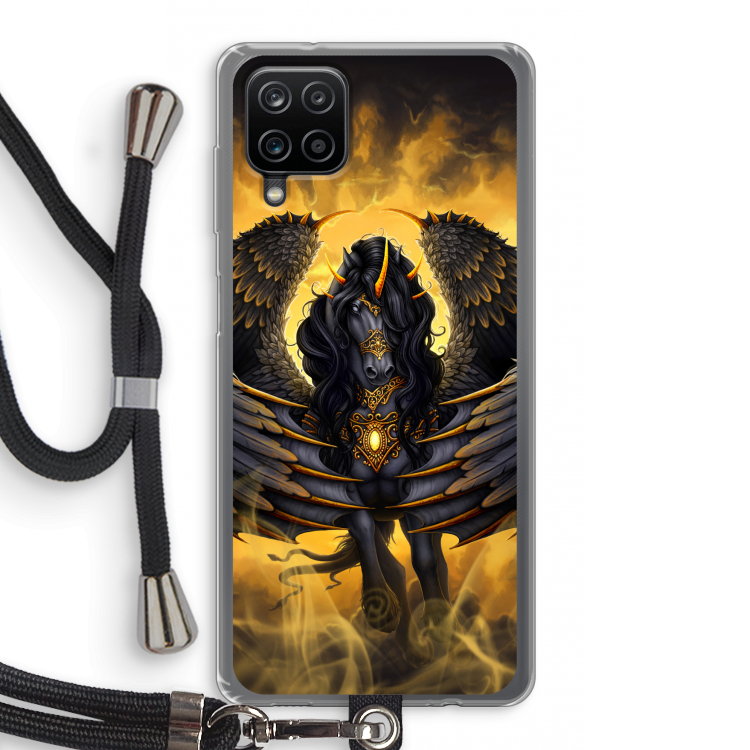 Pegasus: Samsung Galaxy A12 Transparant Hoesje met koord