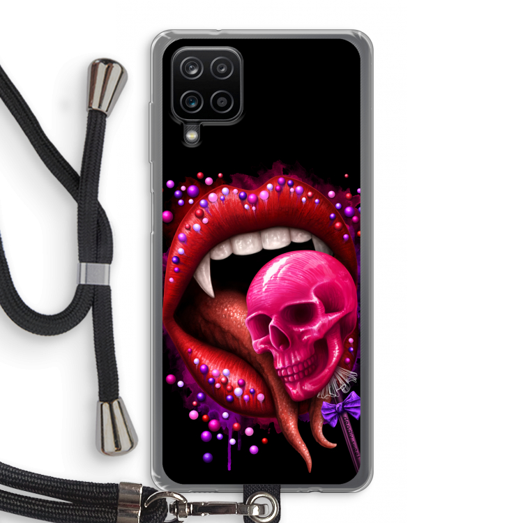 Dodelijk zoet: Samsung Galaxy A12 Transparant Hoesje met koord