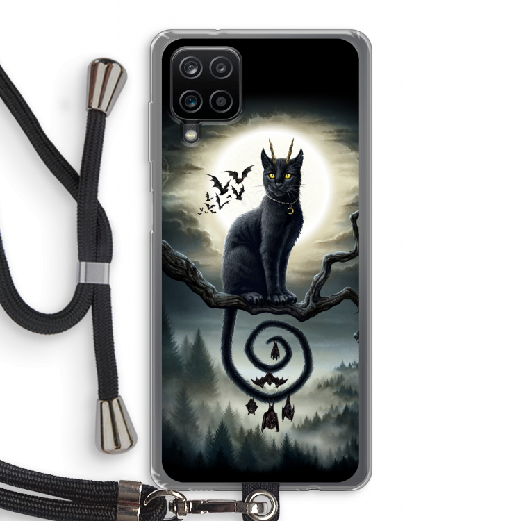 Moonlight Companions: Samsung Galaxy A12 Transparant Hoesje met koord