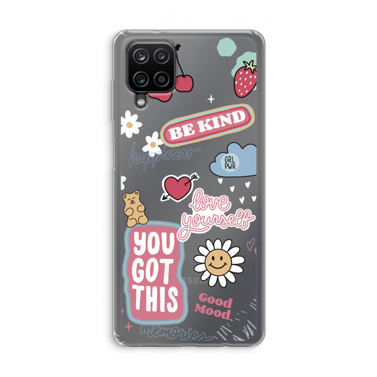 Positivity: Samsung Galaxy A12 Transparant Hoesje