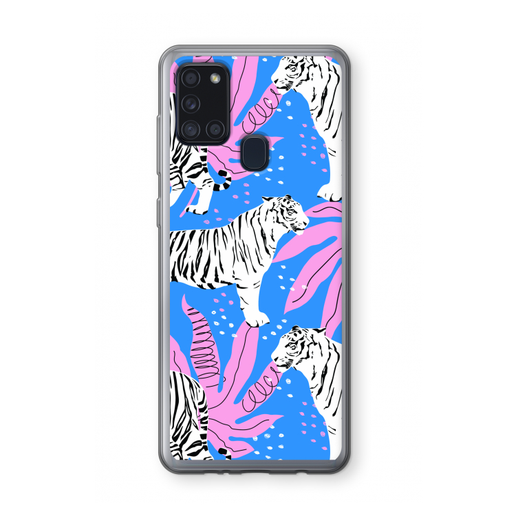Tijger: Samsung Galaxy A21s Transparant Hoesje