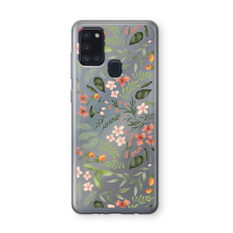 Sweet little flowers: Samsung Galaxy A21s Transparant Hoesje